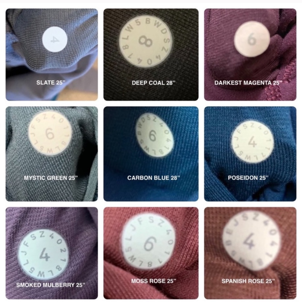 **UPDATED** Lululemon ALIGN Size Dot Color Codes! - Picture 6 of 13